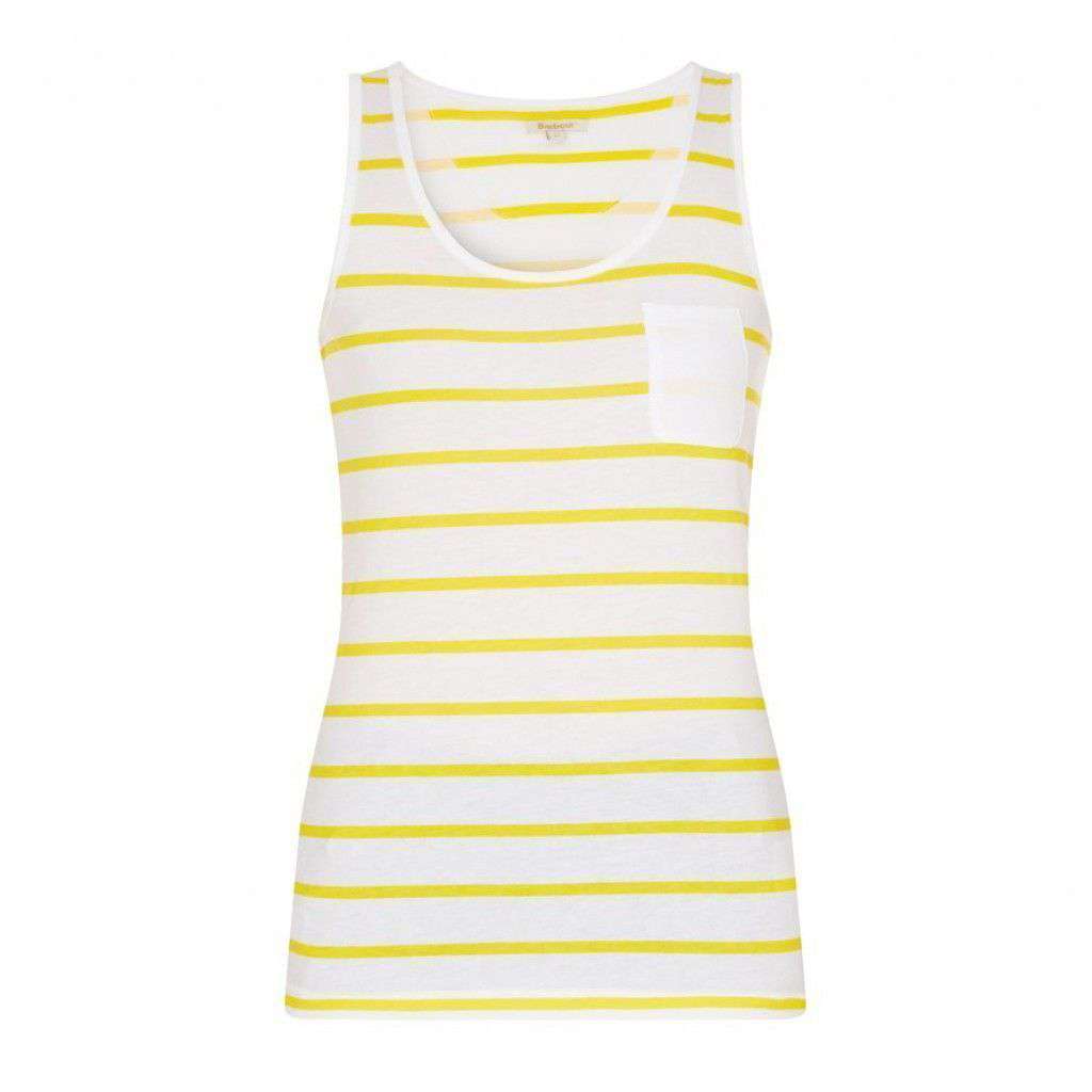 Berryhead Vest in Yellow/White by Barbour - Country Club Prep