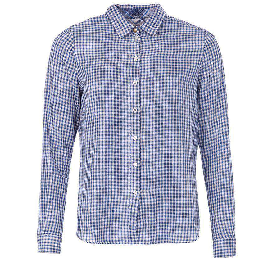 Bower Shirt in Navy Gingham by Barbour - Country Club Prep