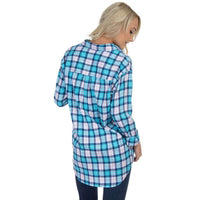 Boyfriend Flannel in Glacier Blue by Lauren James - Country Club Prep