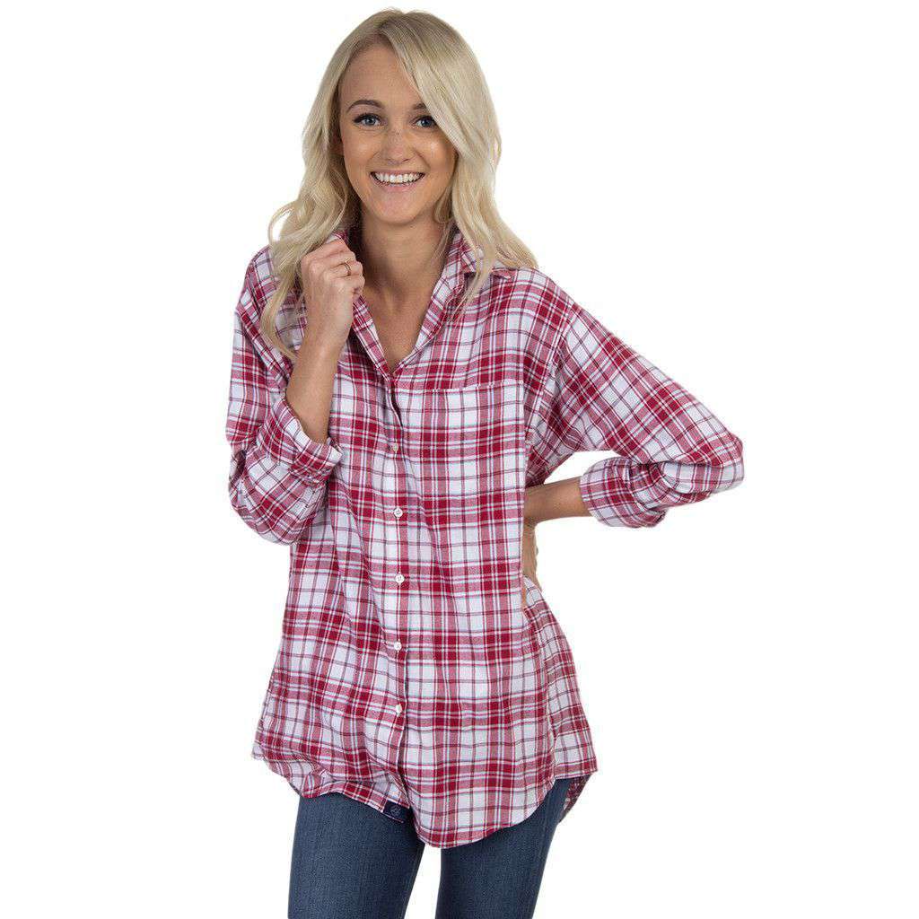 Boyfriend Flannel in Red by Lauren James - Country Club Prep