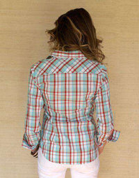 Cathy Jo Shirt in Round Hill Plaid by Kayce Hughes - Country Club Prep