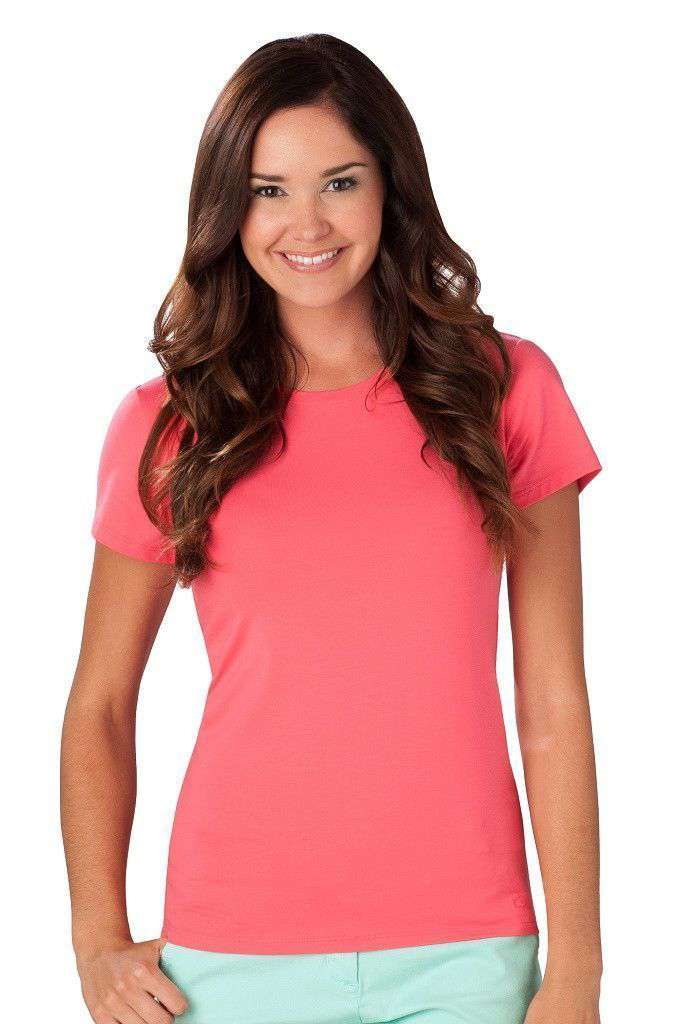 Cew Neck Tee in Red by Southern Tide - Country Club Prep