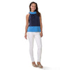 Color Block Ponte Top in Blue by Sail to Sable - Country Club Prep