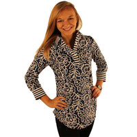 Cornflower Sport Shirt in Navy by Gretchen Scott Designs - Country Club Prep