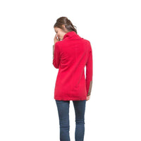 Cotton Cashmere Cowl Tunic in Red Pepper by Tyler Boe - Country Club Prep