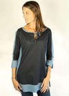 Cotton Mondrian Tunic in Nickel by Gretchen Scott Designs - Country Club Prep