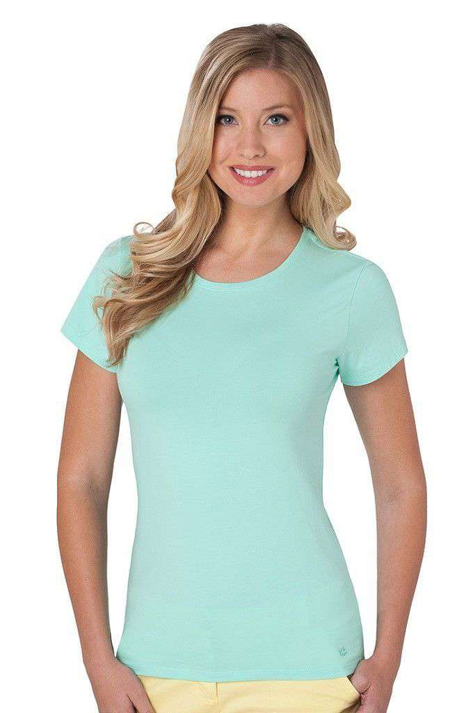 Crew Neck Tee in Ice Green by Southern Tide - Country Club Prep