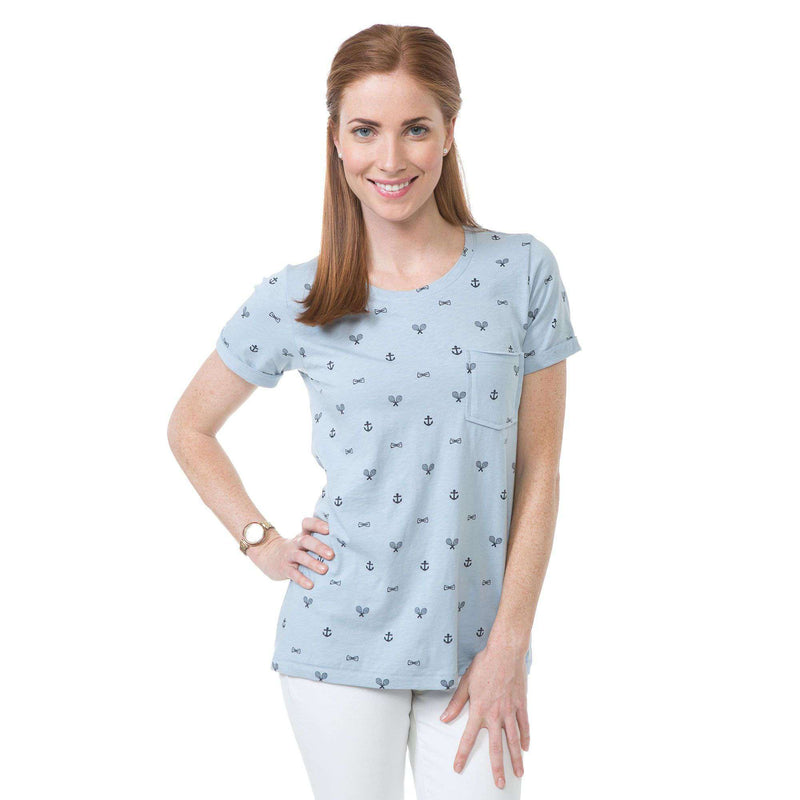 Southern Proper Critter Tee in Hydrangea Blue – Country Club Prep
