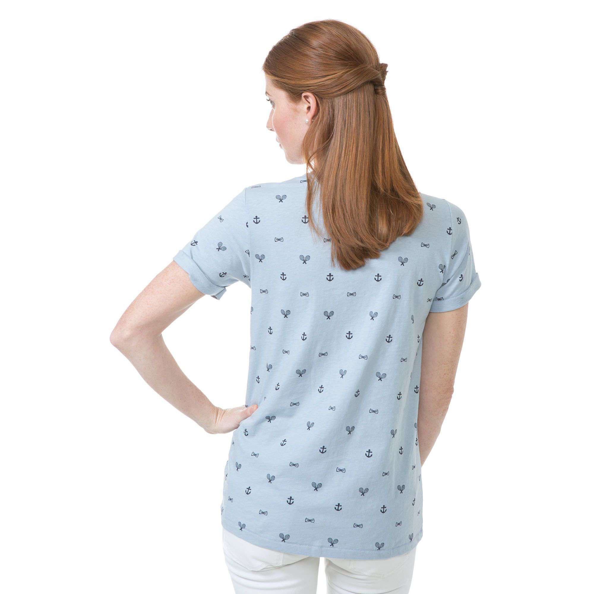 Critter Tee in Hydrangea Blue by Southern Proper - Country Club Prep