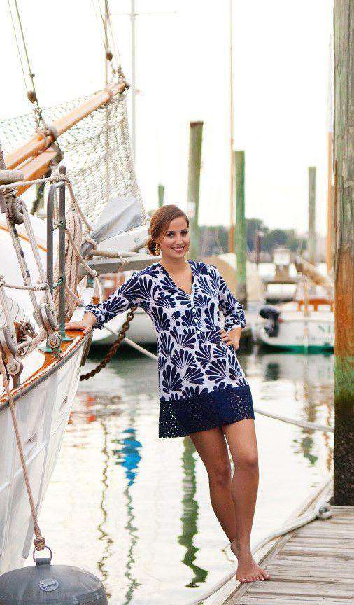 Curacao Tunic in Navy by Southern Frock - Country Club Prep