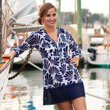 Curacao Tunic in Navy by Southern Frock - Country Club Prep