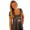 Dakota Drape Top in Grey by Geneologie - Country Club Prep