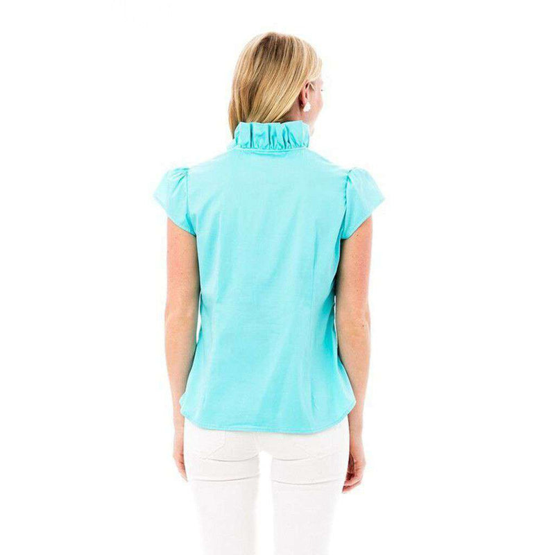 Elizabeth Shirt in Turquoise by Elizabeth McKay - Country Club Prep