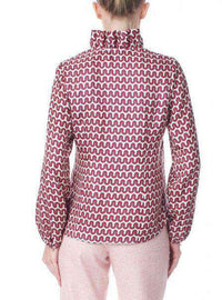 Elizabeth Shirt Silk in Fresh Tracks by Elizabeth McKay - Country Club Prep