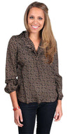 Elizabeth Shirt Silk in Metro by Elizabeth McKay - Country Club Prep