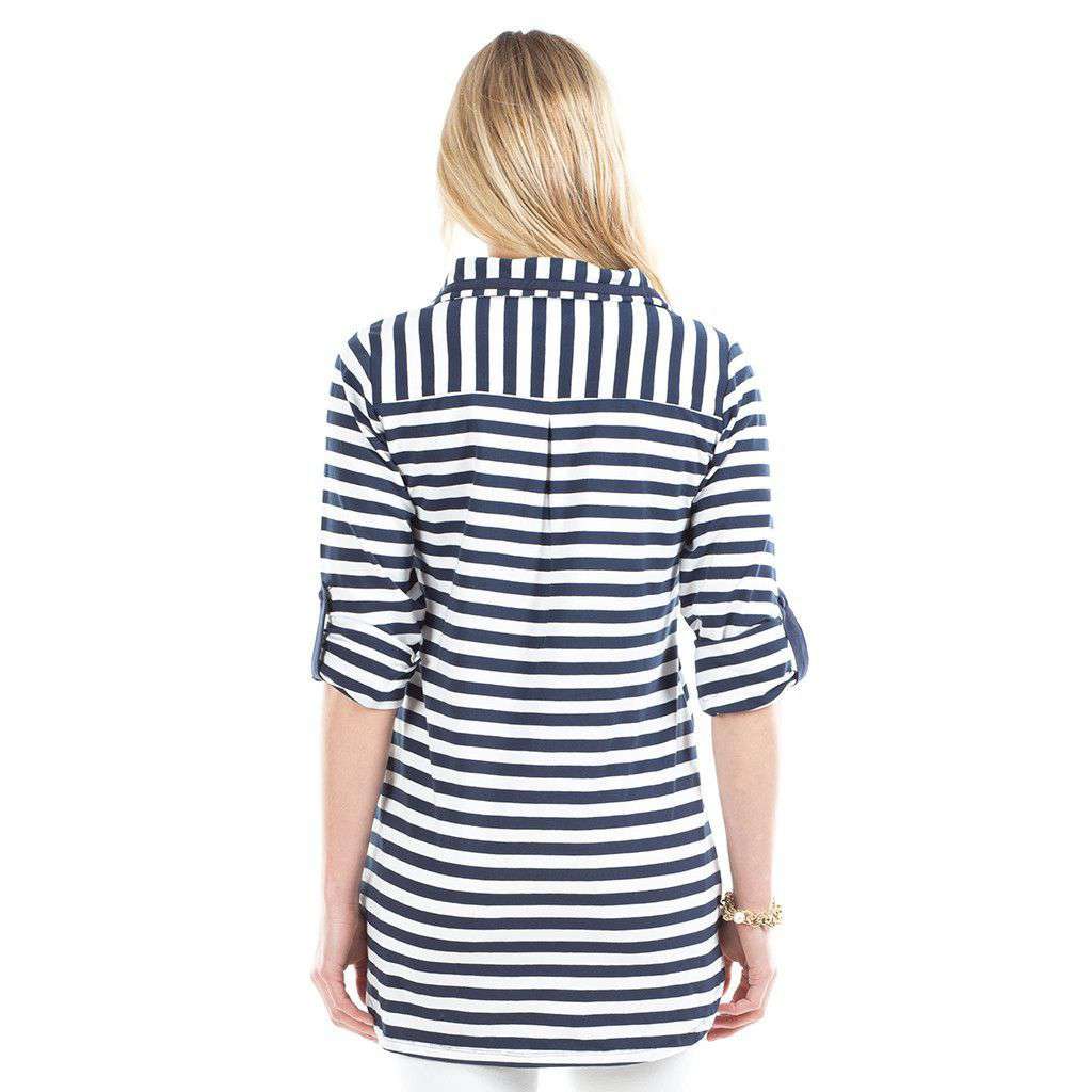Emma Stripe Top in Navy/White by Duffield Lane - Country Club Prep