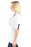Emma Top in White/Navy by Duffield Lane - Country Club Prep