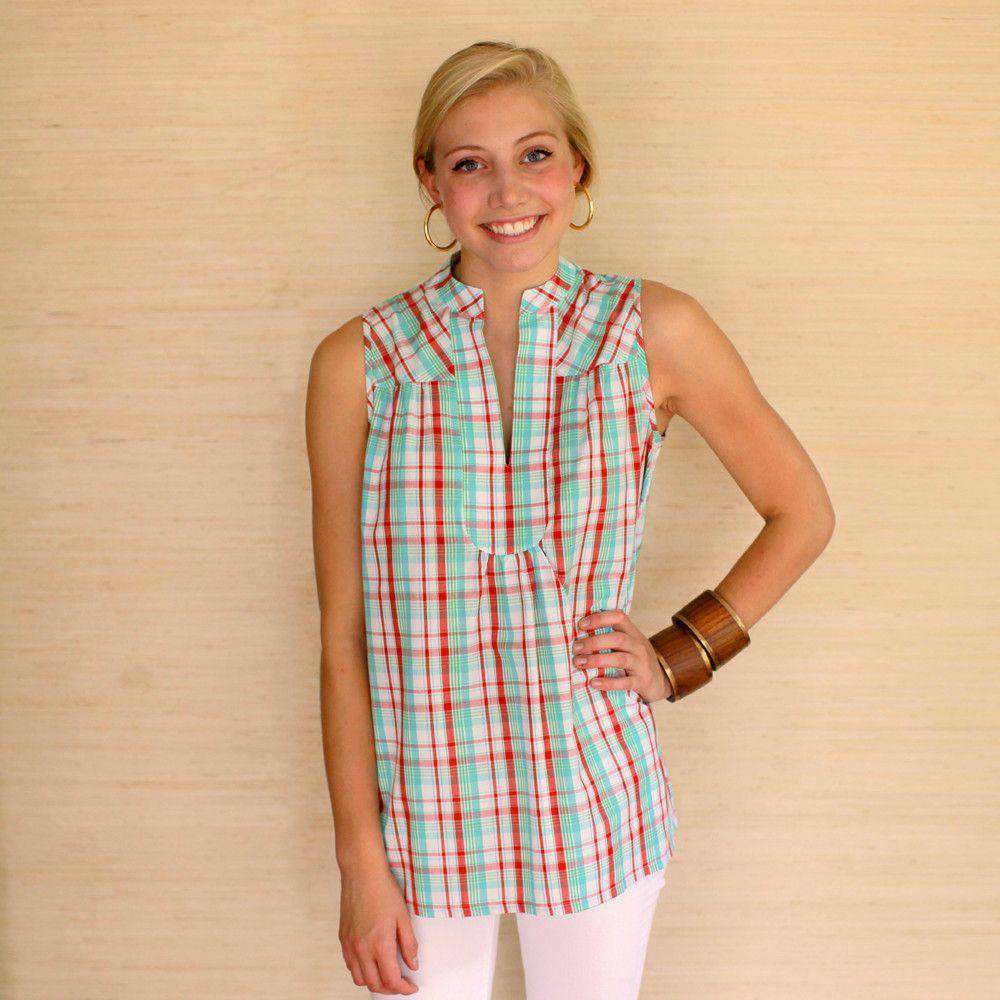 Evy Top in Round Hill Plaid by Kayce Hughes - Country Club Prep