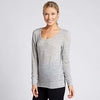 Feel the Breeze Sweater in Marled White by Beyond Yoga - Country Club Prep
