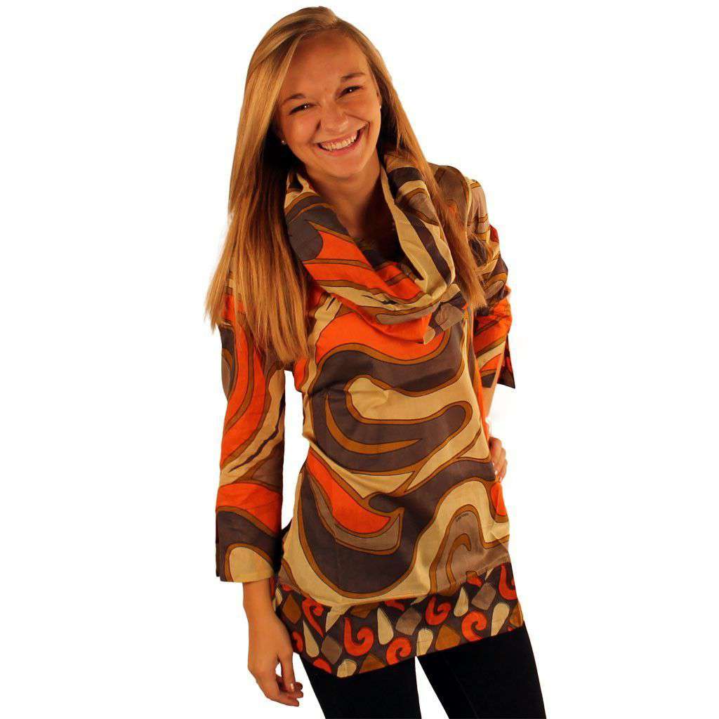 Funnel Tunic in Fever Dance Autumn by Gretchen Scott Designs - Country Club Prep