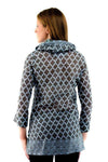 Funnel Tunic in Moorish Charcoal/Blue by Gretchen Scott Designs - Country Club Prep