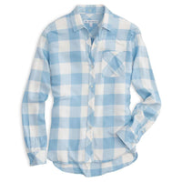 Hampton Buffalo Check Shirt in Sky Blue by Southern Tide - Country Club Prep