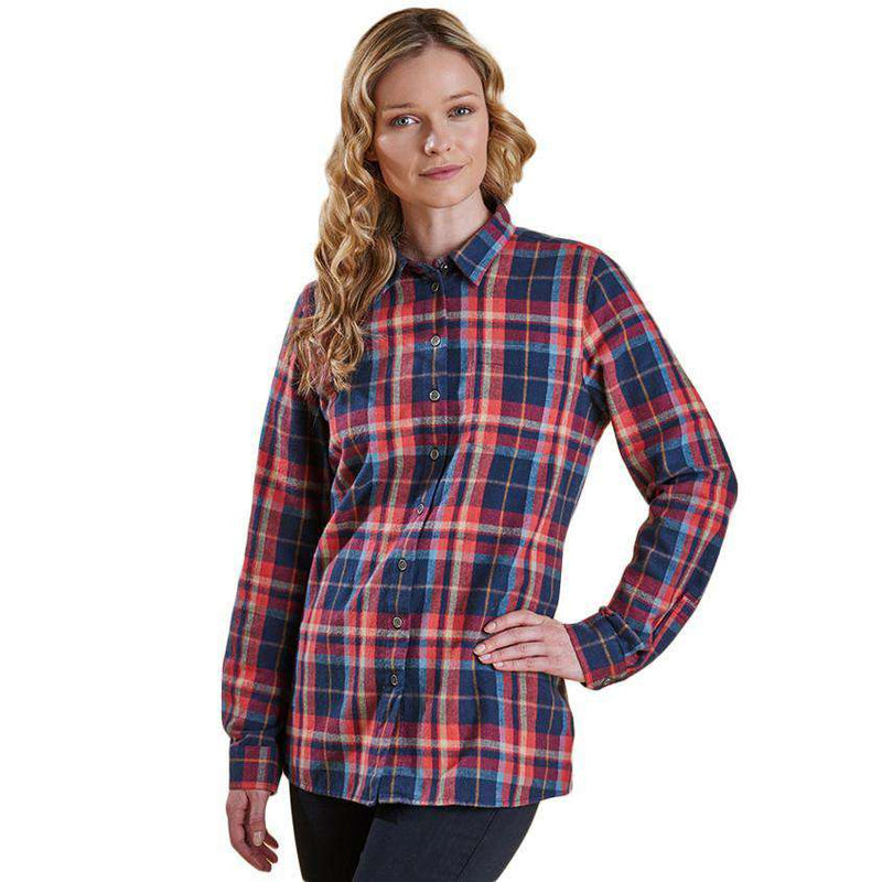Kirkby Shirt in Red Check by Barbour - Country Club Prep