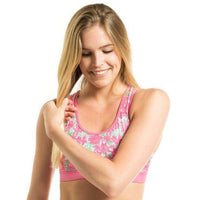 Let It Bloom Sports Bra in Pop Pink by Krass & Co. - Country Club Prep