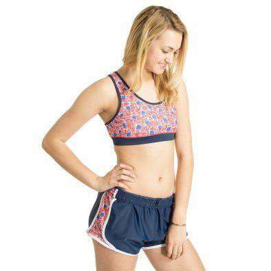 Lucky Liberty Sports Bra in Navy by Krass & Co. - Country Club Prep