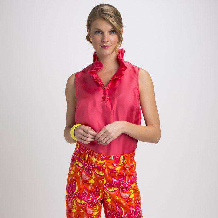 McKay Blouse in Hot Pink Silk by Elizabeth McKay - Country Club Prep