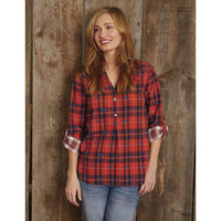 Pop Over Tunic in Red Plaid with Bears by Hatley - Country Club Prep