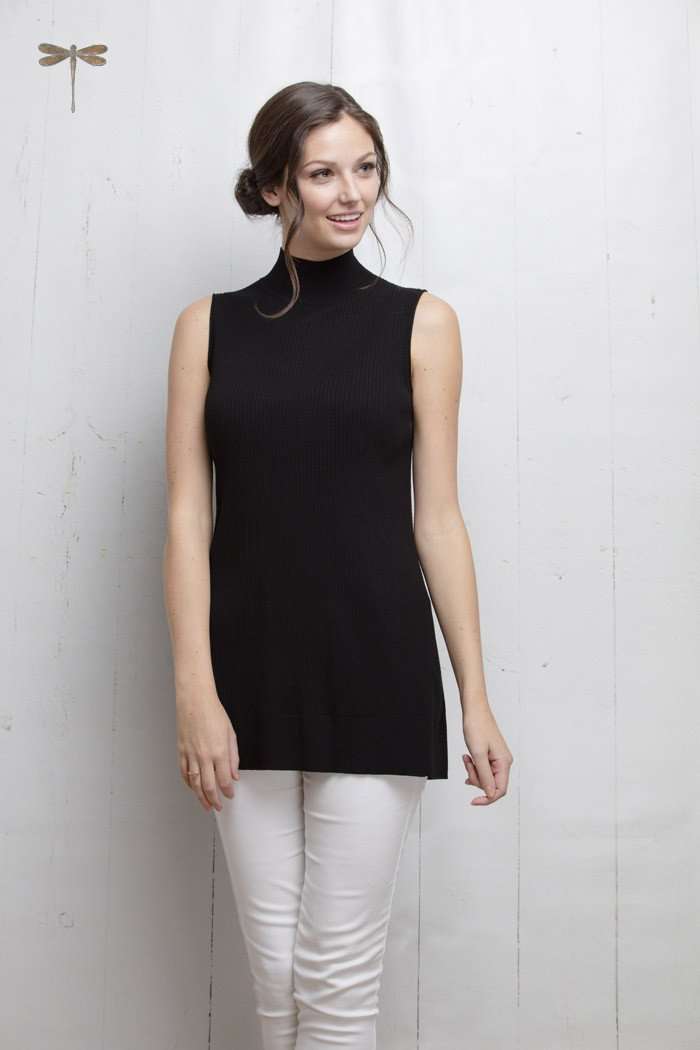 Randie Crossback Top in Black by Tyler Boe - Country Club Prep