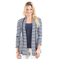 Riley Reversible Jacket in Navy/White Stripe by Duffield Lane - Country Club Prep