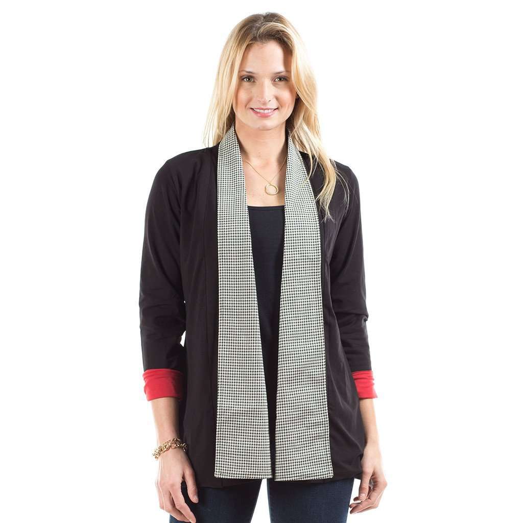 Riley Reversible Jacket in Red/Black with Houndstooth by Duffield Lane - Country Club Prep