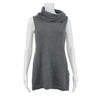 Sleeveless Cashmere Cowl Top in Heathered Charcoal by Tyler Boe - Country Club Prep