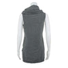 Sleeveless Cashmere Cowl Top in Heathered Charcoal by Tyler Boe - Country Club Prep