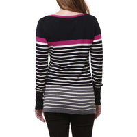 Striped Sweater in Black and Cream by Hatley - Country Club Prep