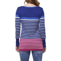Striped Sweater in Navy and Cobalt by Hatley - Country Club Prep