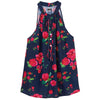 Teagan Tassel Tank in Navy Floral by Mud Pie - Country Club Prep
