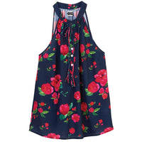 Teagan Tassel Tank in Navy Floral by Mud Pie - Country Club Prep