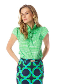 The Elizabeth Shirt in Cane Green by Elizabeth McKay - Country Club Prep