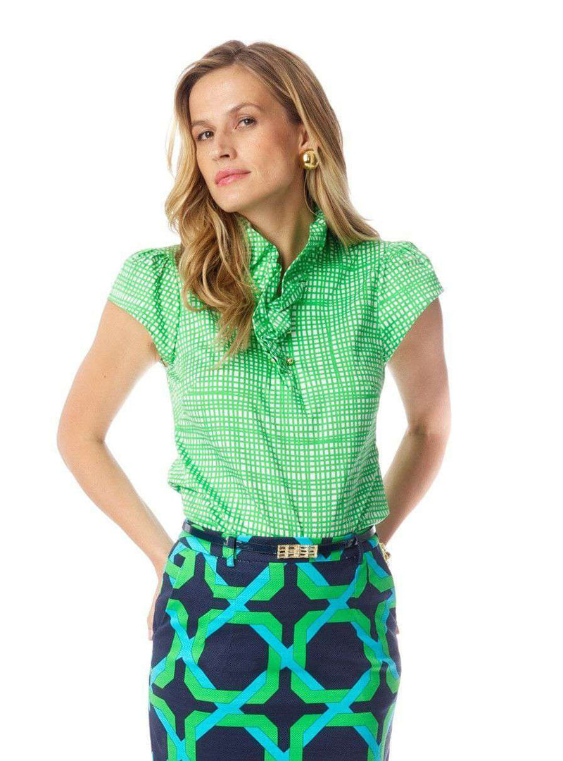 The Elizabeth Shirt in Cane Green by Elizabeth McKay - Country Club Prep