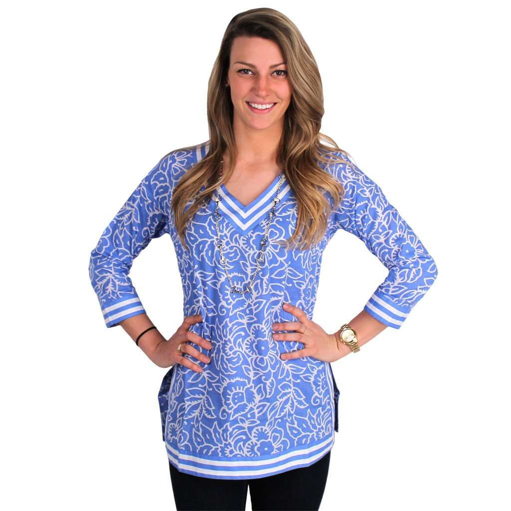 Tunic in Cornflower Blue by Gretchen Scott Designs - Country Club Prep