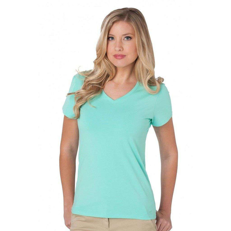 V-Neck Tee in Bermuda by Southern Tide - Country Club Prep