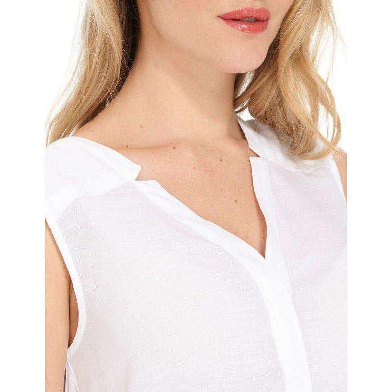 White Sleeveless Blouse by Hatley - Country Club Prep