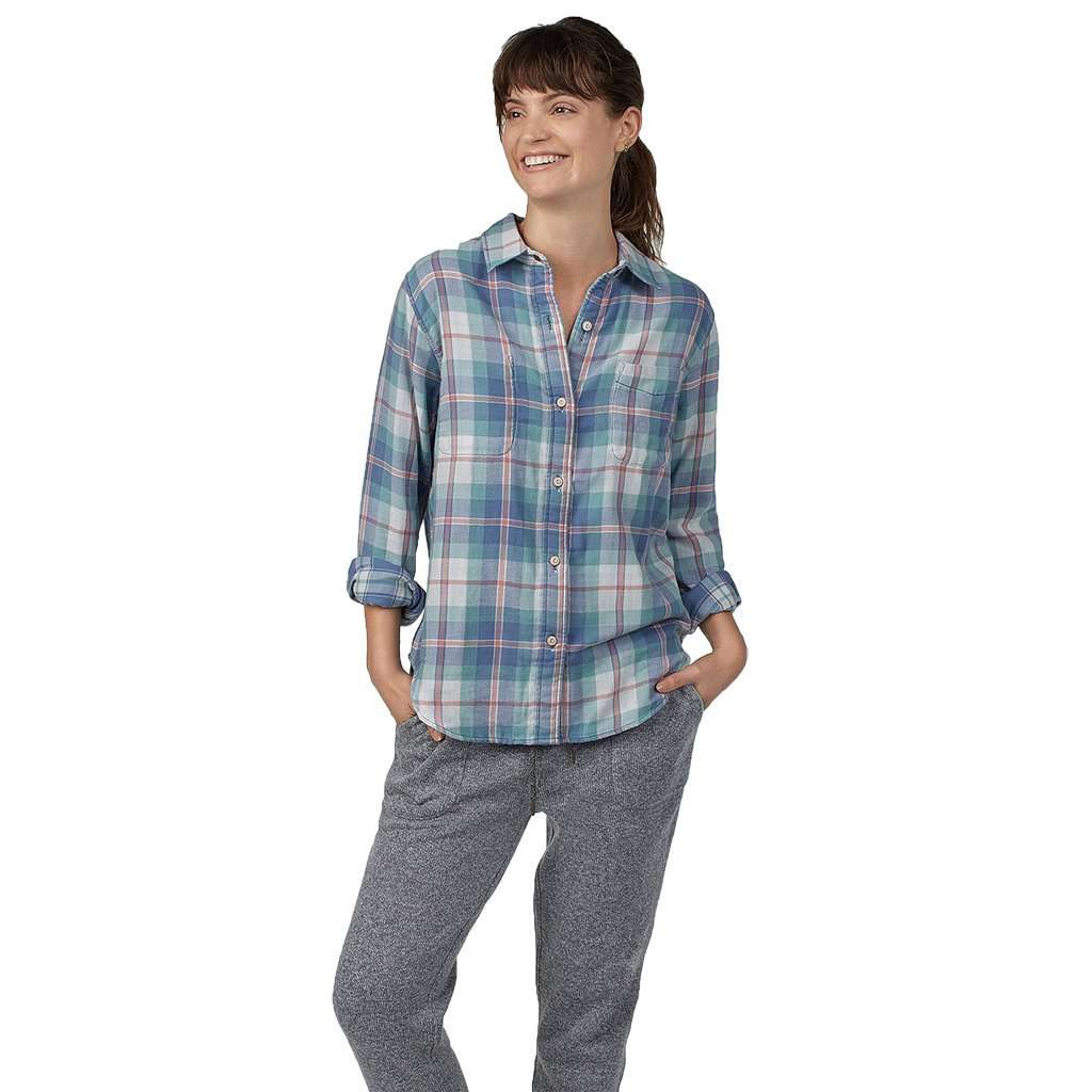 Women's Reversible Belmar Shirt in Late Summer Plaid by Faherty - Country Club Prep