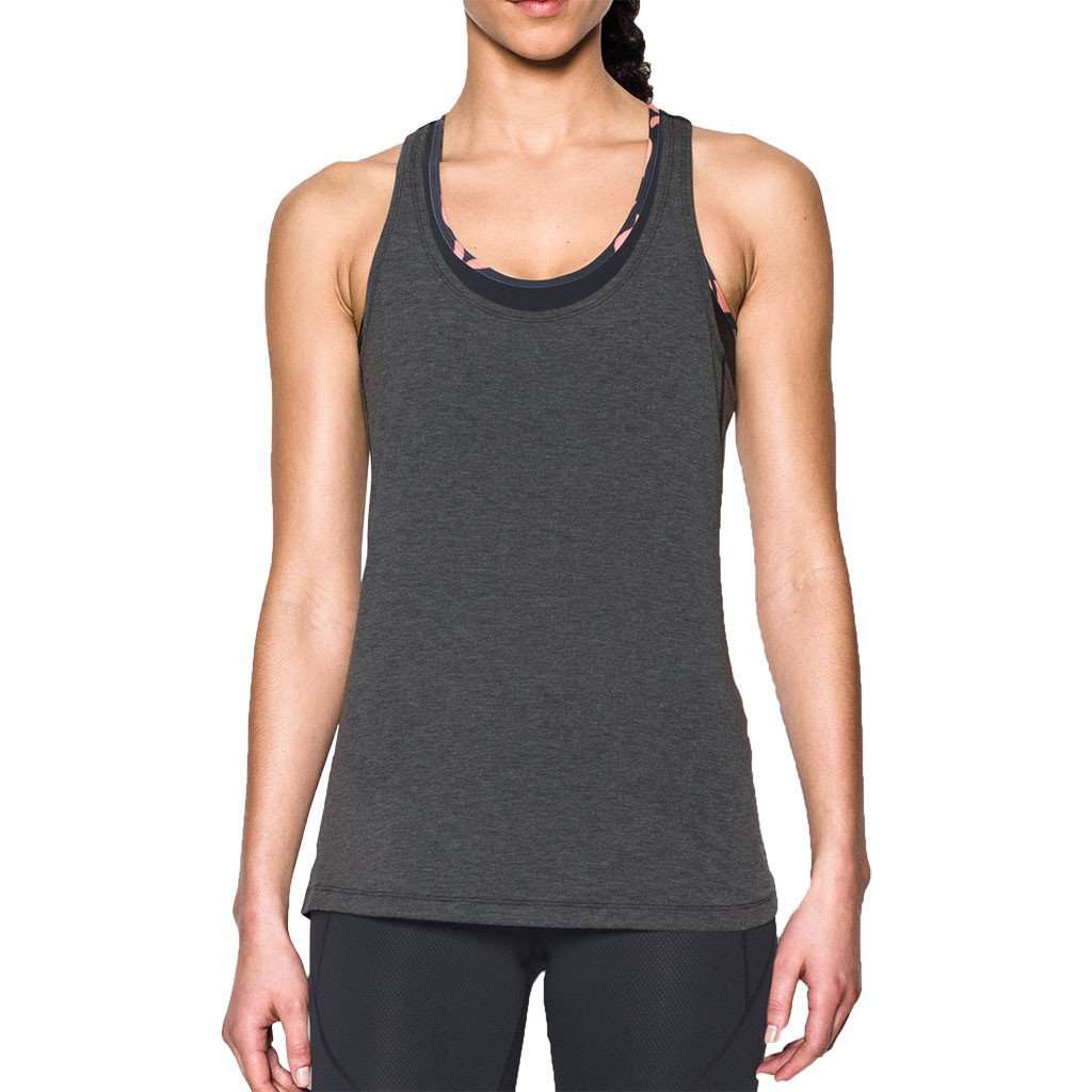 Women's UA Skyward Tank Top in Asphalt Heather by Under Armour - Country Club Prep