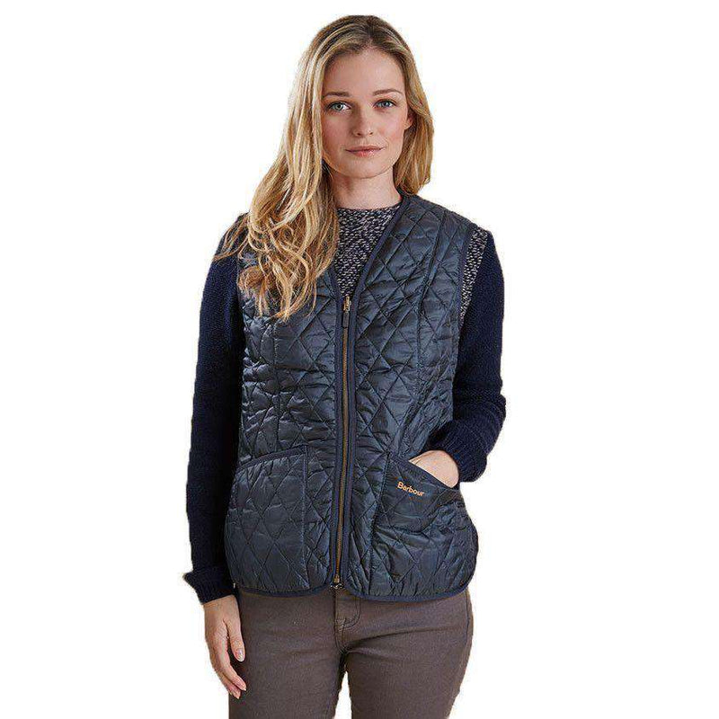 Betty Interactive Gilet Liner in Navy by Barbour - Country Club Prep