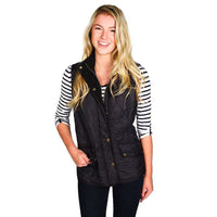 Cavalry Quilted Gilet in Black by Barbour - Country Club Prep