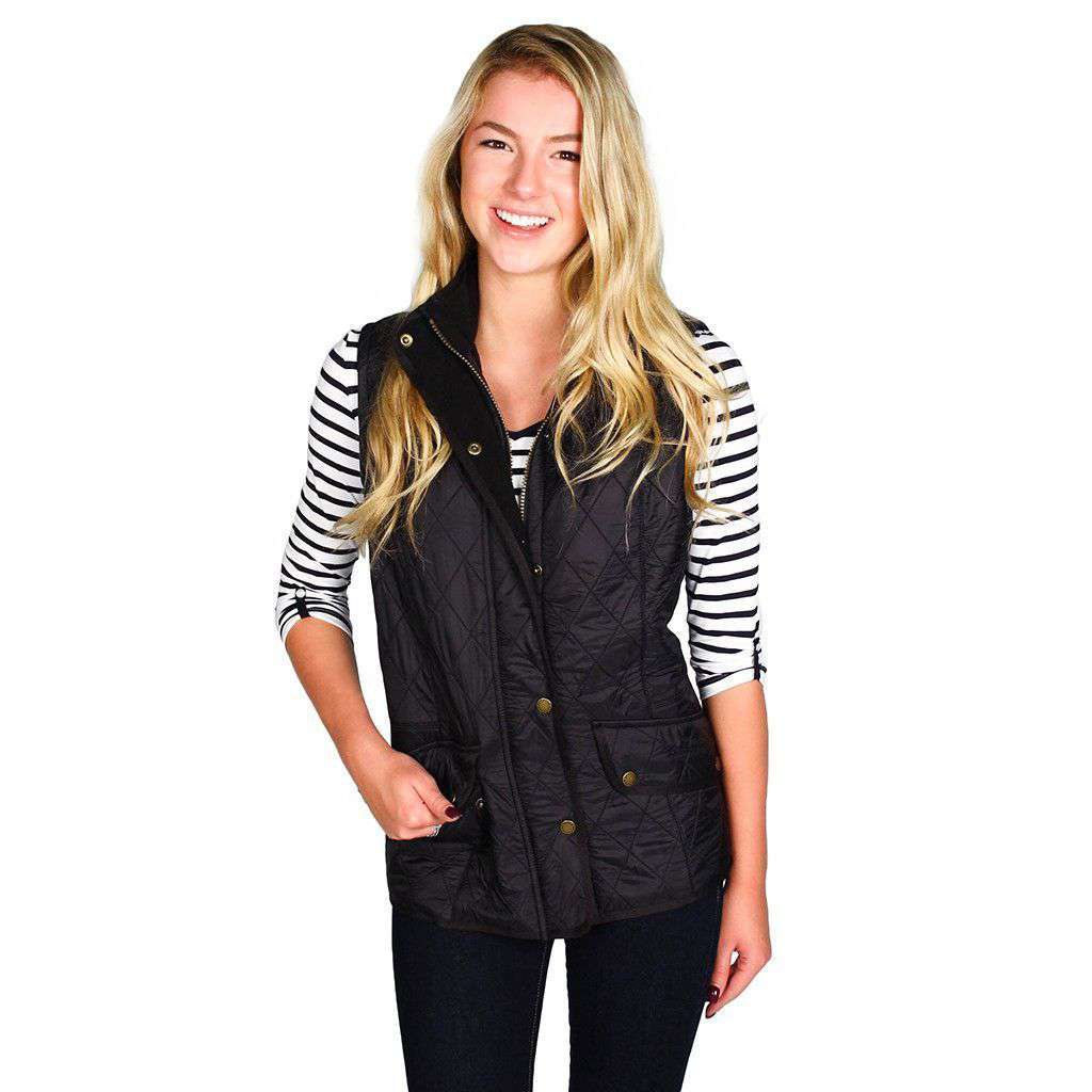 Barbour Cavalry Quilted Gilet in Black – Country Club Prep